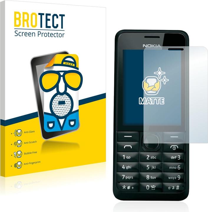 Actual product image BROTECT Anti-glare film Screen protector Matt screen protector film (2 Piece, Nokia 301)