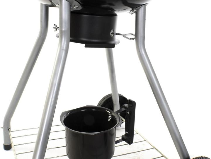 Actual product image DKD Home Decor Charcoal grill with lid and wheels black metal plastic rectangular 52.4 x 59 x 91