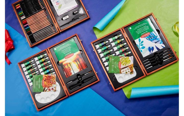 Immagine prodotto Derwent Pittura acrilica Scatola di legno acrilico multicolore (Multicolore, 12 ml)