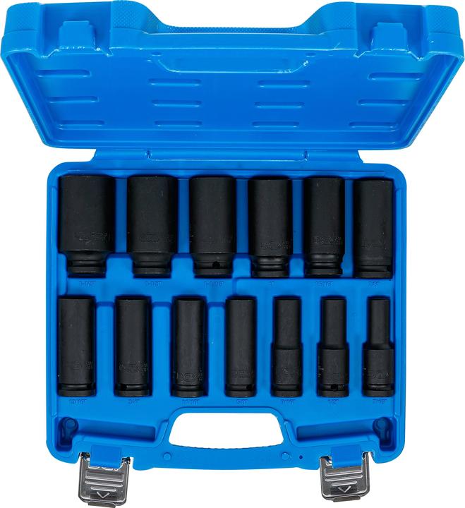 Produktbild BGS Kraft-Steckschlüssel-Einsatz-Satz Sechskant tief 12,5 mm (1/2") Zollgrössen 13-tlg. (1/2")