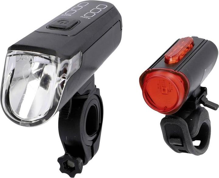Produktbild Fischer Fahrradbeleuchtung Set TWIN-60/30/15 LED Schwarz (180 lm)