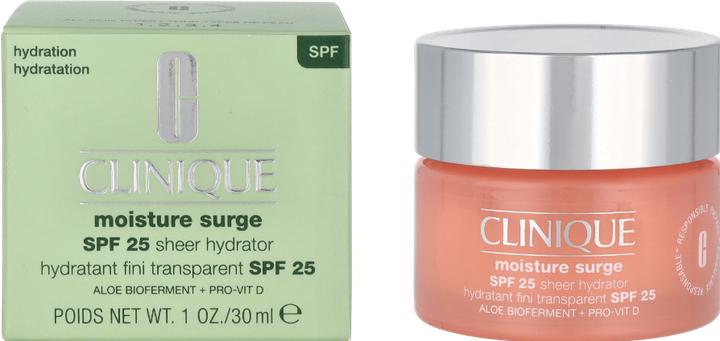 Immagine prodotto Clinique - Moisturizing gel cream Moisture Surge SPF 25 (Sheer Hydrator) - Volume: 30 ml (30 ml, Crema da giorno, SPF 25)