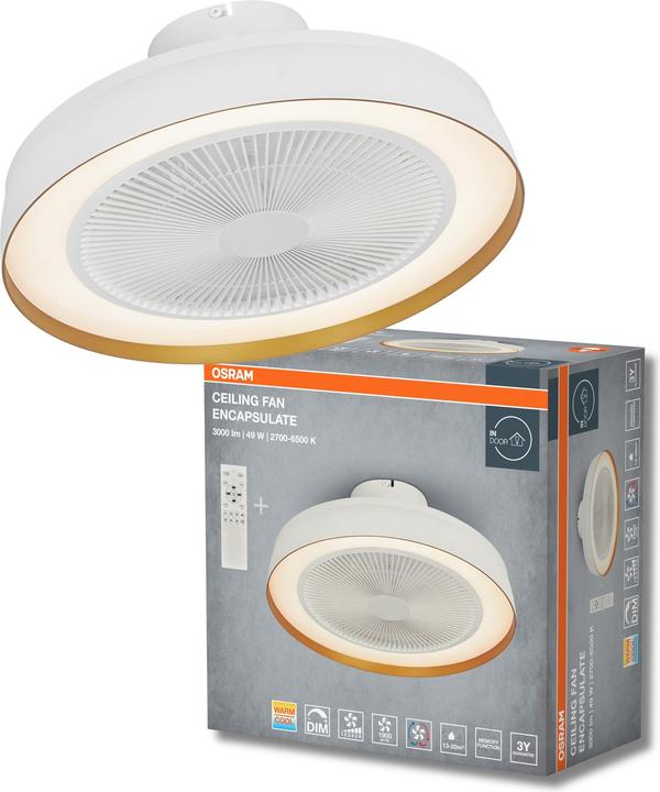 Produktbild Osram HOMELIGHTING Ceiling Fan Compact 480 49W White Deckenventilator 49 W