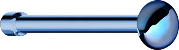 Produktbild Star Piercing Nasenstecker gerade mit Kuppel dunkelblau (ohne Messing, Chirurgenstahl 316L)