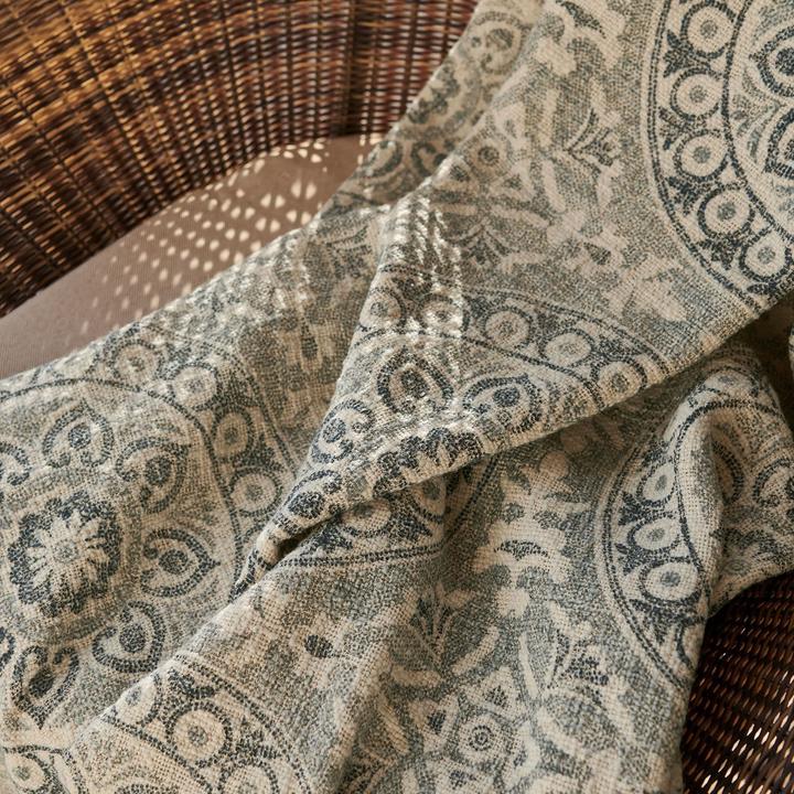 Produktbild Loberon Plaid Eolain blau/creme