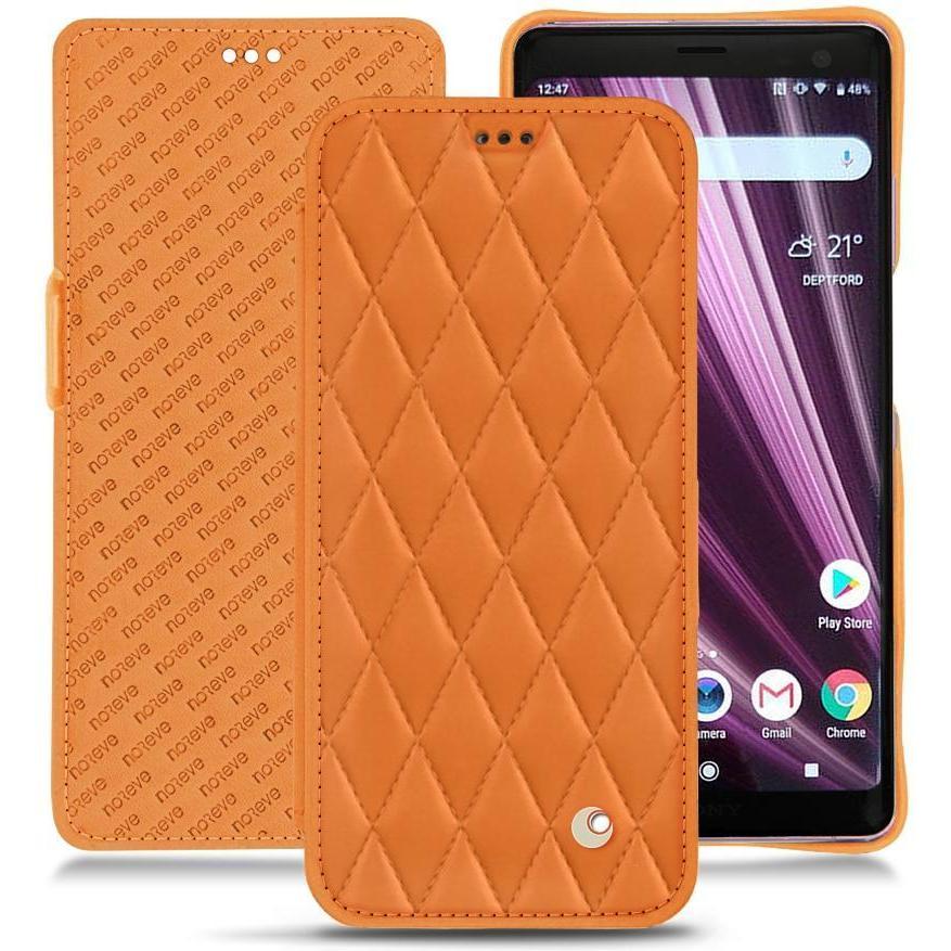 Thumbnail - Noreve Lederschutzhülle horizontal (Sony Xperia XZ3), Smartphone Hülle, Orange