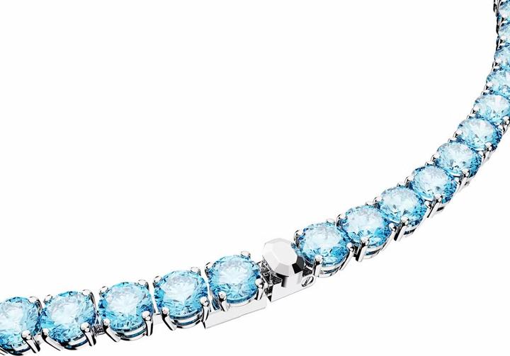 Produktbild Swarovski 5661187 Ketting Matrix Tennis zilverkleurig-blauw 41 cm. (Swarovski Metall, 41 cm)