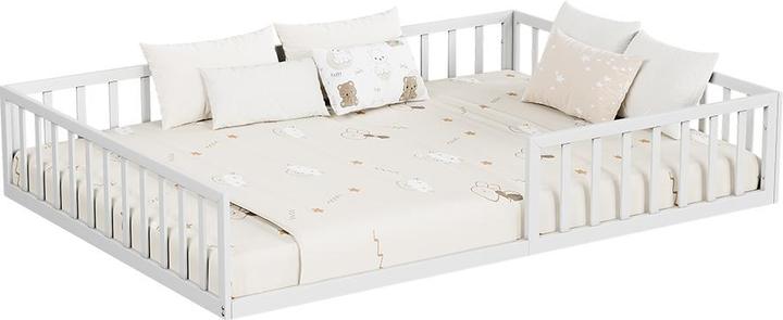 Produktbild VitaliSpa Bodenbett aus Metall Minno, Weiss, 205 x 145 cm ohne Matratze (140 x 200 cm)
