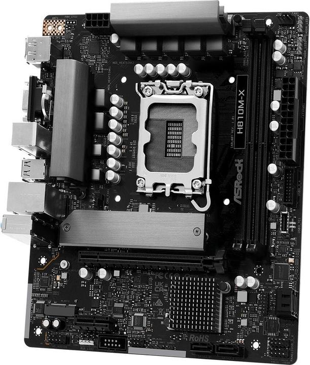Produktbild AsRock MB Intel 1851 H810M-X (Socket S1, Intel H810, mATX)