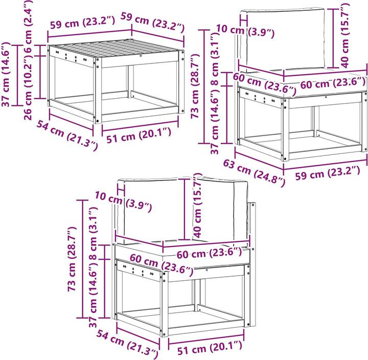 Actual product image vidaXL Outdoor-Sofa