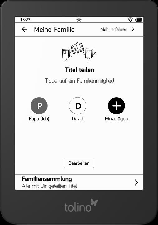 Immagine prodotto tolino shine 4 (6", 16 GB, Blu, Nero)