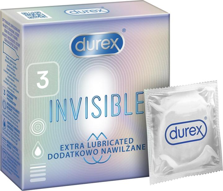 Produktbild Durex Invisible Extra Lubricated Condoms - Variant: 3 pcs (3 Stk.)