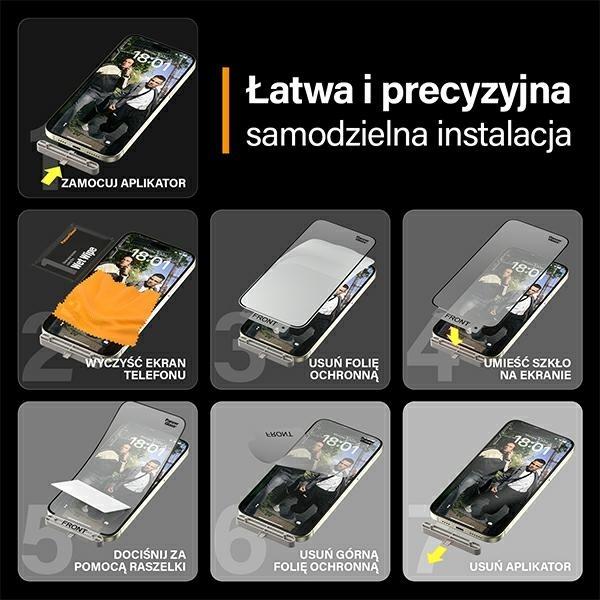 Produktbild PanzerGlass MATRIX Screen Protector with D3O Ultra-Wide Fit (1 Stück, Apple iPhone 15 Plus)