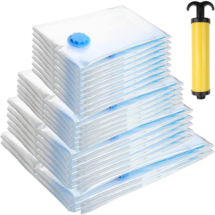 Vacbird Vakuumbeutel Set Mit Elektrischer Pumpe - 6 Stück Wiederverwendbare Space Saver