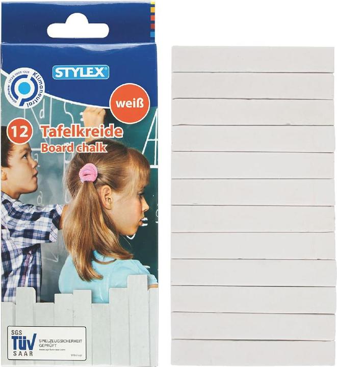 Produktbild Stylex Schulkreide 12 Stk. weiss (12x)