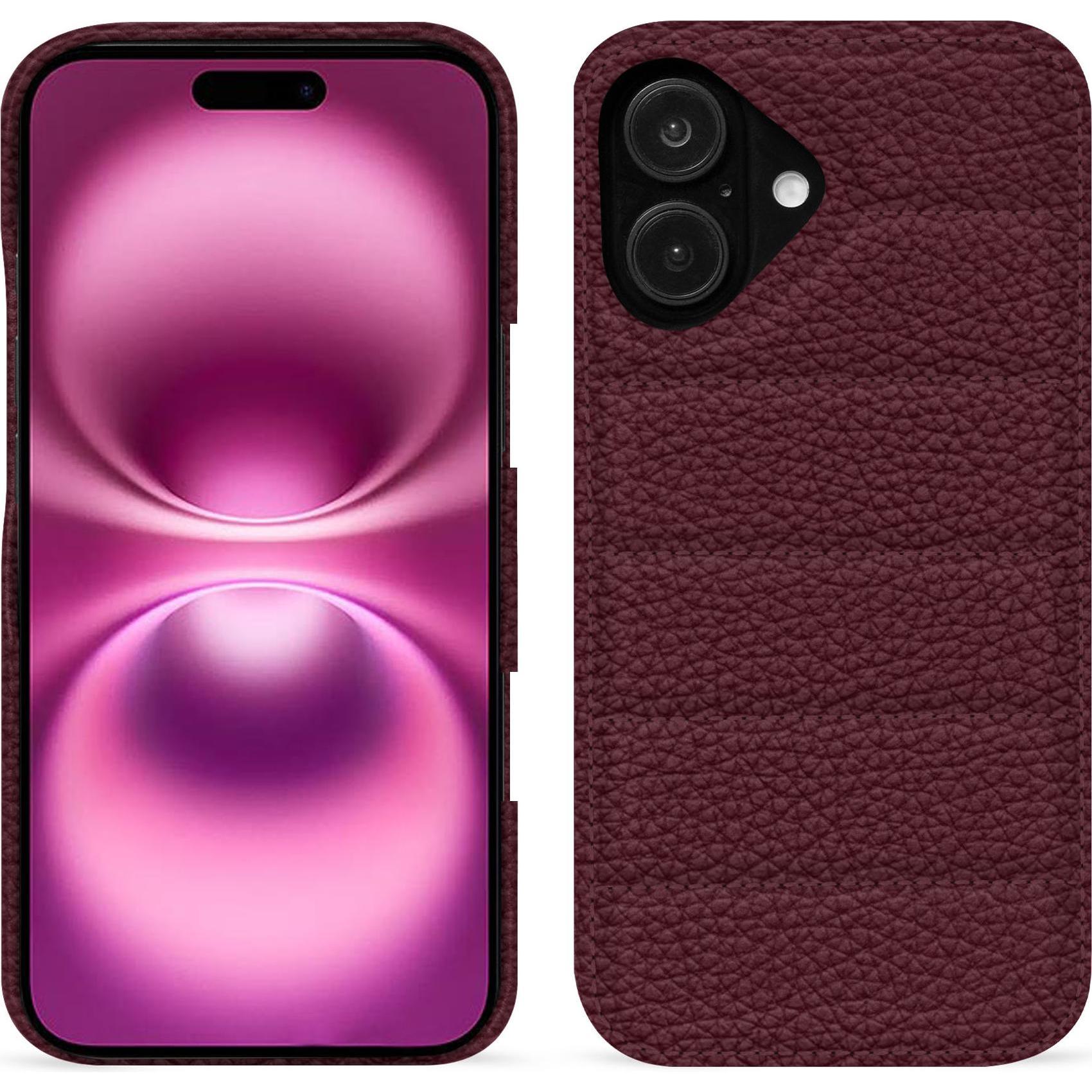 Noreve Lederschutzhülle (Apple iPhone 16 Plus), Smartphone Hülle, Violett