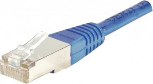 Actual product image Exertis Connect Patch cable F/UTP, CAT.5e, blue, 0.3 m Patch cable with particularly narrow bend protection (F/UTP, CAT5e, 0.30 m)