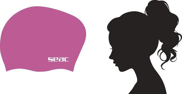 Produktbild Seac Junior-Silikon-Badekappe Chignon – Rosa