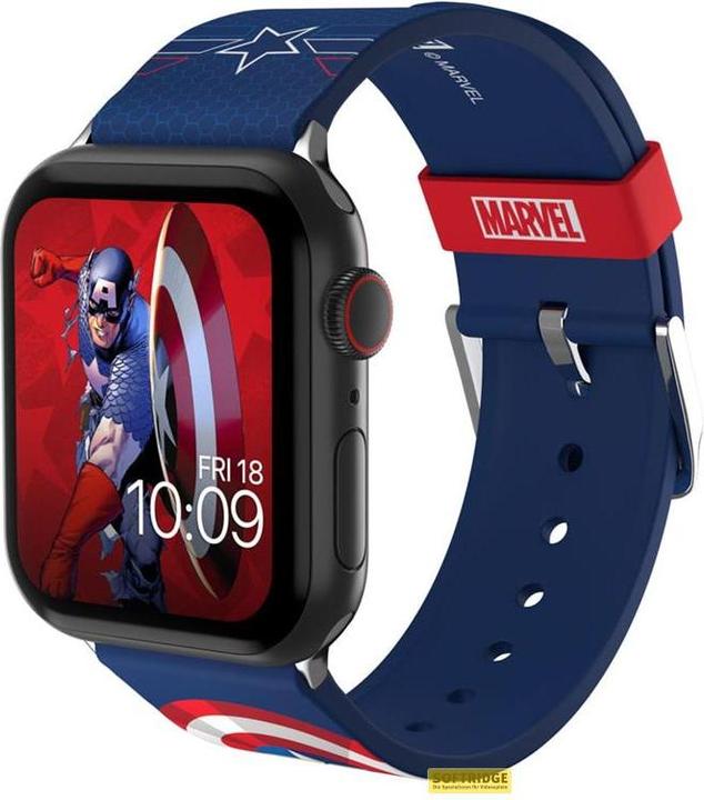 Actual product image Moby Fox Marvel bracelet pour smartwatch Insignia Collection: Captain America (Silicone)