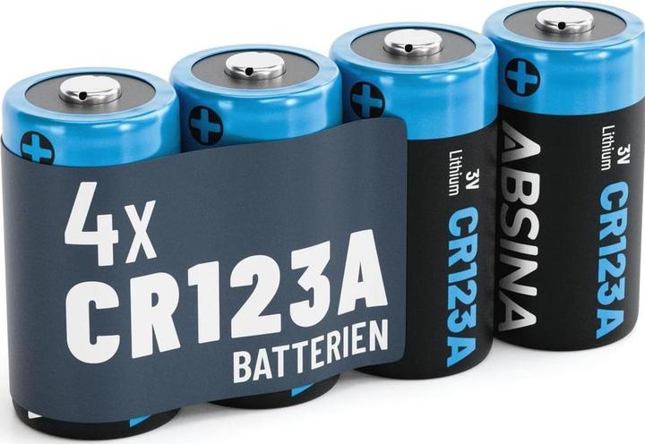 Productafbeelding Absina CR123A 4 stuks (4 Pcs., RCR123A, 1300 mAh)