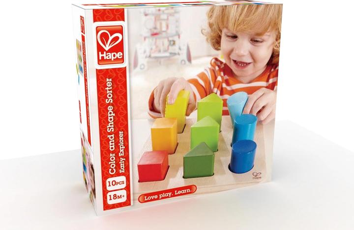 Actual product image Hape color and shape sorter