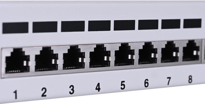 Produktbild Lanberg Patch Panel 25,40cm (10"), 12 port 1U, cat.6, grey