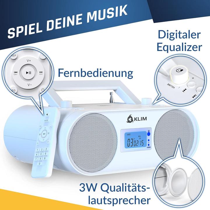 Image du produit Fourze Tragbare Boombox mit CD-Player & Bluetooth (Bluetooth)