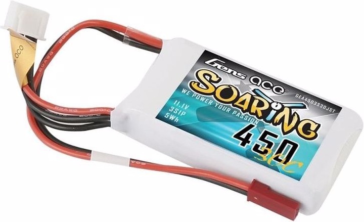 Immagine prodotto Gens Ace Batteria RC LiPo 450 mAh 11.1 V 30 C Soaring (11.10 V, 450 mAh)