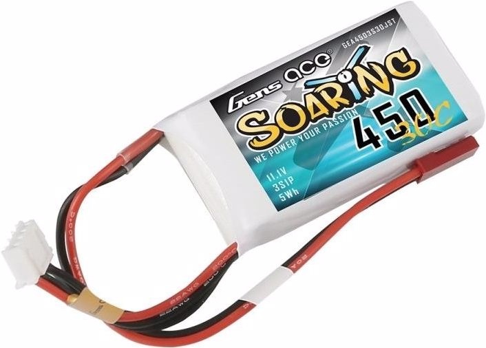 Immagine prodotto Gens Ace Batteria RC LiPo 450 mAh 11.1 V 30 C Soaring (11.10 V, 450 mAh)