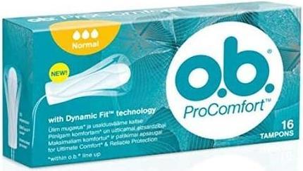 Actual product image o.b. Normal ProComfort Tampons 16 Count (16 x, Regular)