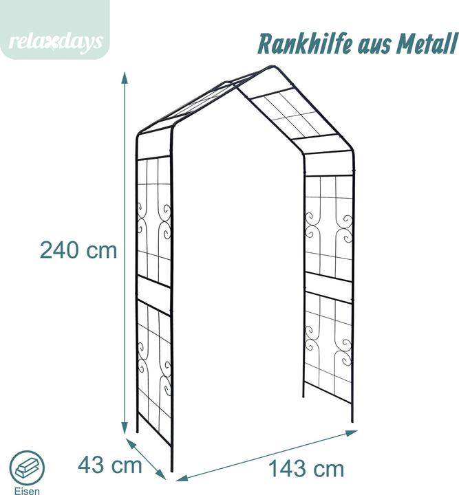 Productafbeelding Relaxdays Rosenbogen (43 cm, 143 cm)