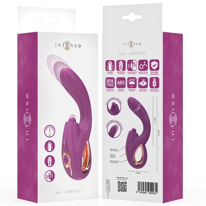 Actual product image Intense Lali Multifunktions-G-Spot-Vibrator Tapping & Stoss & Vibration Lila