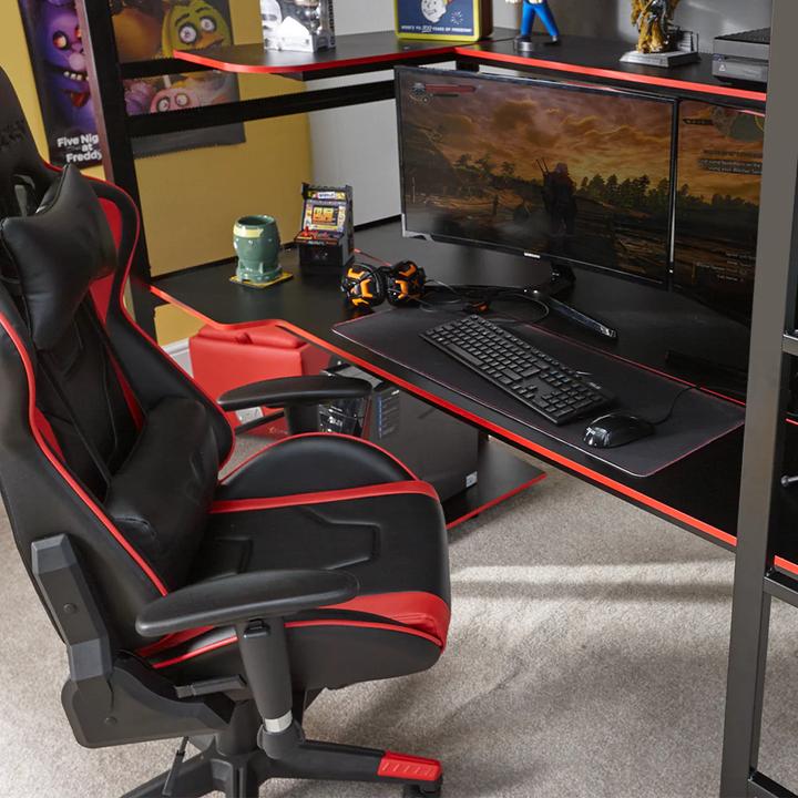Produktbild X Rocker BattleBunk Gaming Bed with integrated XL Gaming Desk (90 x 190 cm)