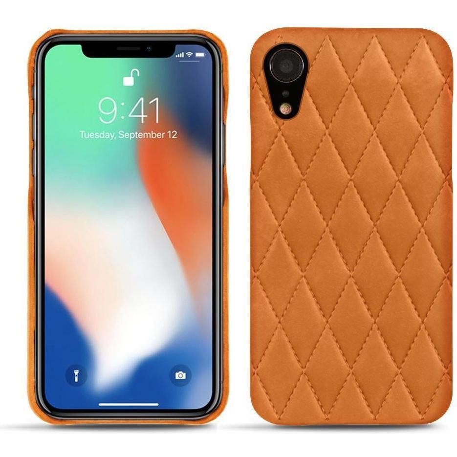 Noreve Lederschutzhülle (Apple iPhone XR), Smartphone Hülle, Orange