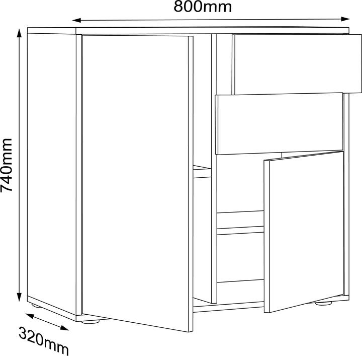 Valeurs nutritives et ingrédients VCM Salia (80 x 33 x 74 cm)