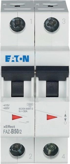 Actual product image Eaton MOE FAZ-B50/2 Miniature circuit breaker 50A