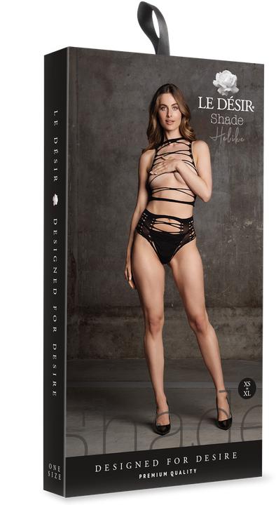 Le Désir Helike XLV - Two Piece met open cups, Crop Top en Pantie - One Size (Eén maat voor iedereen)
