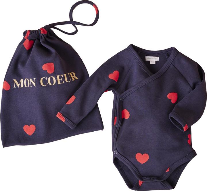 Produktbild Envie de Fraise Bio-Kollektion: Set MON COEUR aus Damen Nachthemd, Baby Body & Beutel (44, 46)