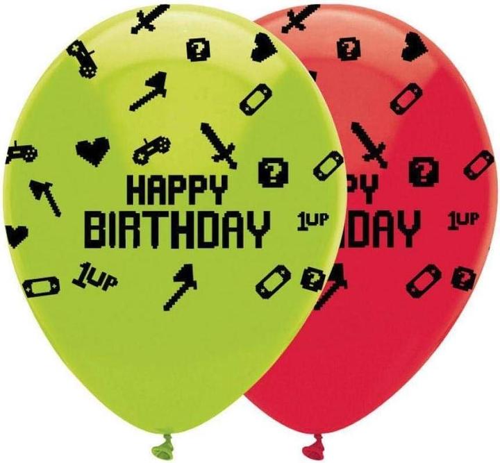 Immagine prodotto Creative Party Palloncini in lattice per il compleanno del gioco digitale (confezione da 6) (6 x)