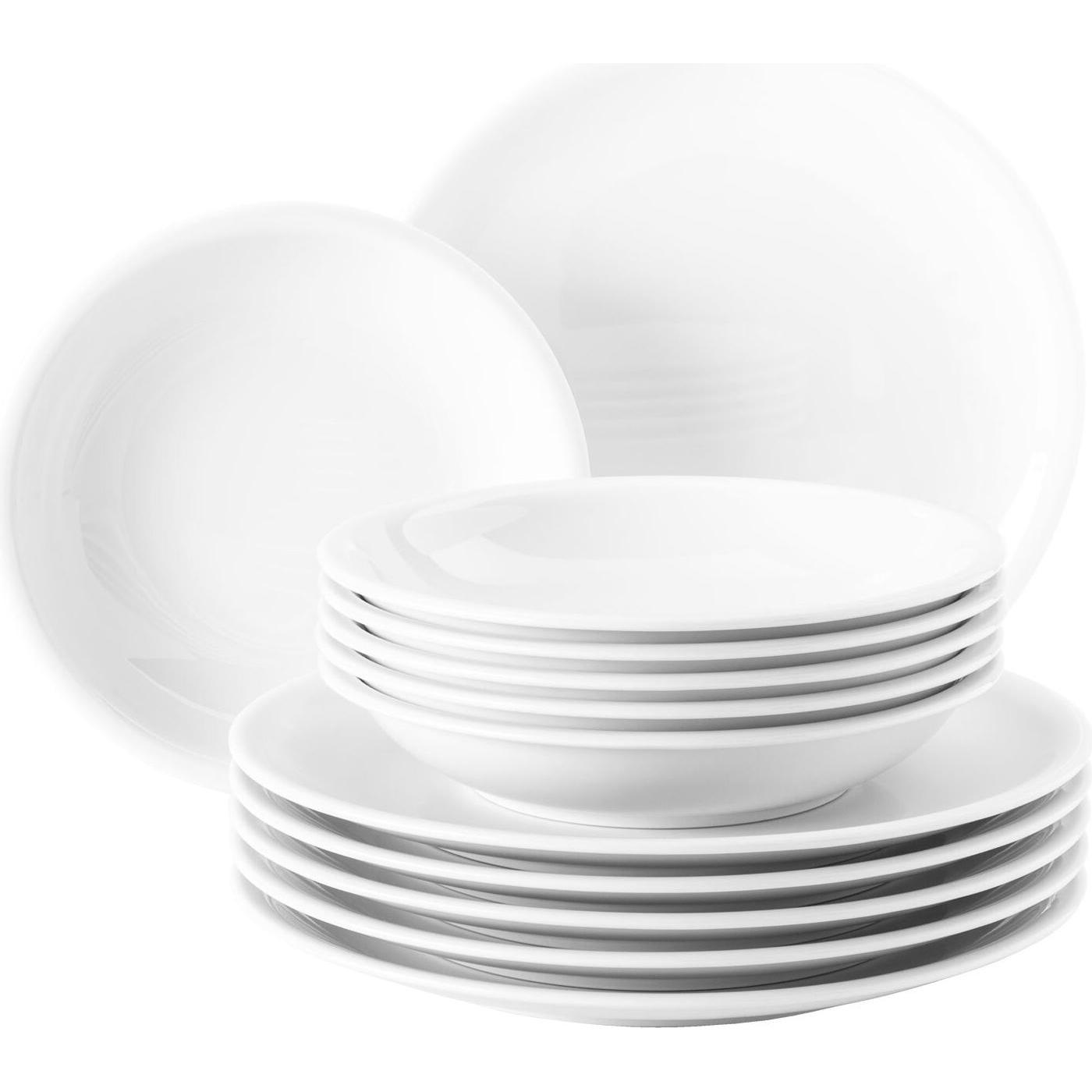 Seltmann, Geschirrset, Compact Weiss (6 Stück)