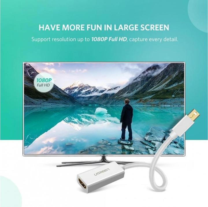 Image du produit Ugreen Mini port d'affichage vers adaptateur HDMI Convertisseur 1080P (HDMI, 25 cm)