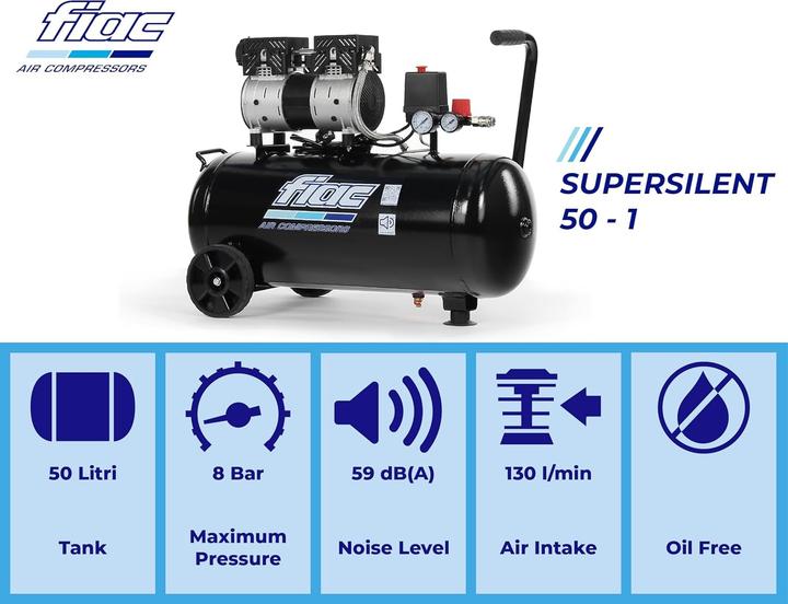 Actual product image Fiac Mobile Air Compressor (50 l, 8 bar)