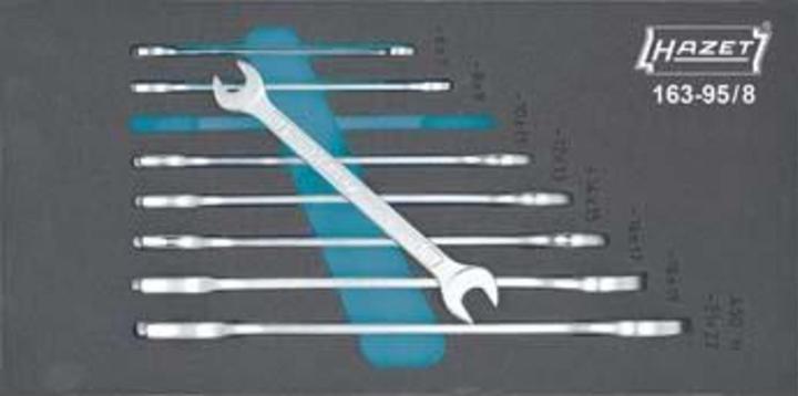 HAZET Double open-end wrench set 163-95/8 ∙ Outside hexagon profile ∙ 6 x 7 ∙ 8 x 9 ∙ 10 x 11 ∙ 12 …