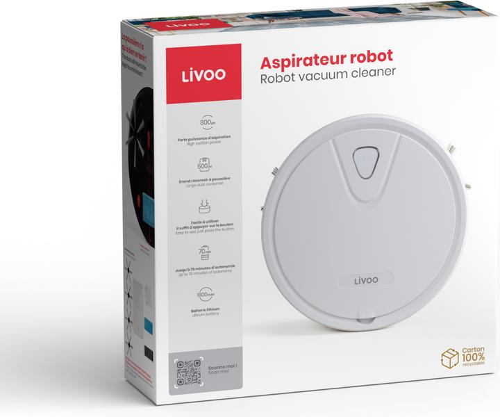 Produktbild Livoo Saugroboter (800 Pa, Kein Wischsystem)