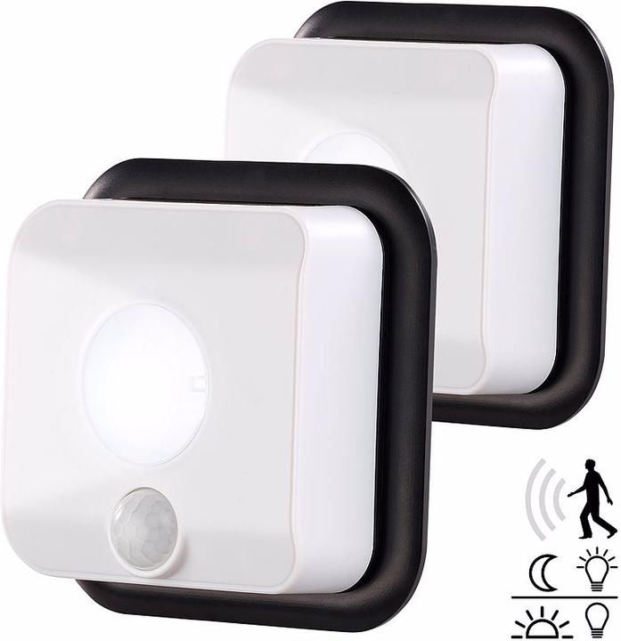 Produktbild Pearl LED-Wandleuchten mit Licht- & Bewegungsmelder (6 m)