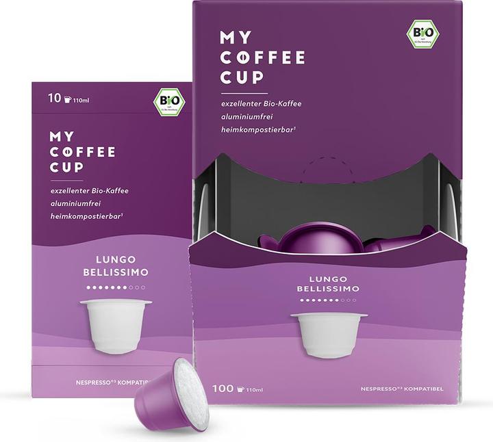 Immagine prodotto My-Cups Caffè biologico Lungo Bellissimo capsule 10 capsule (10 x Porta.)
