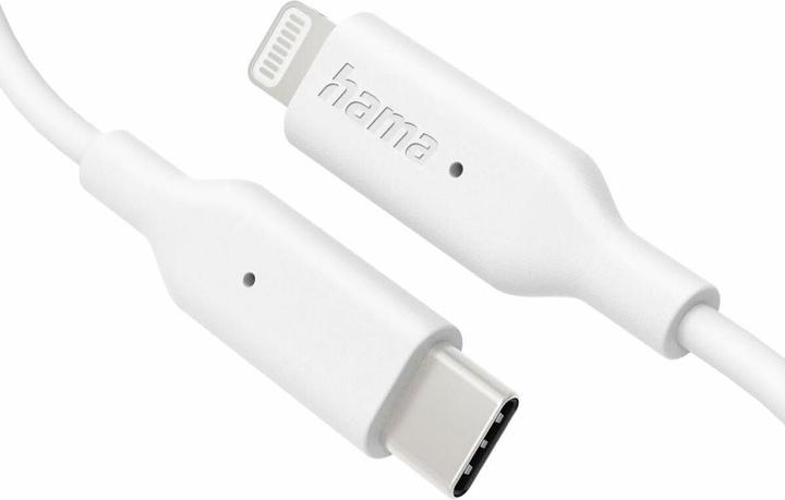 Produktbild Hama USB-Kabel, USB-C - Lightning, 1 m, Weiss (1 m, USB 2.0)