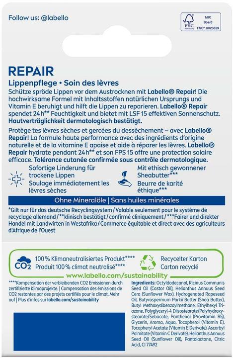 Actual product image LABELLO Repair Stick (Lip Care Stick)