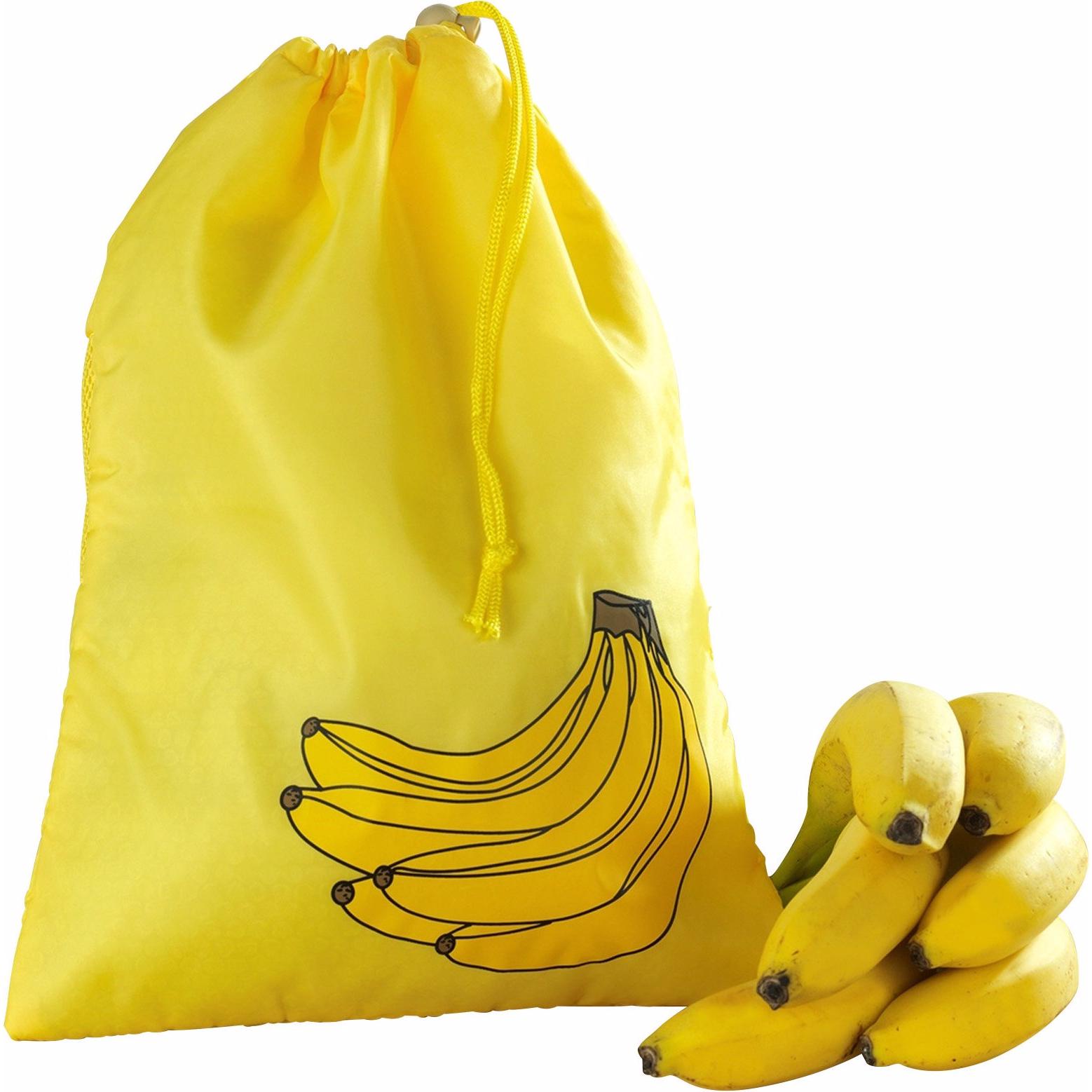 Sellmer, Borsa + Trolley da spesa, Sacchetto per la conservazione delle banane, Giallo