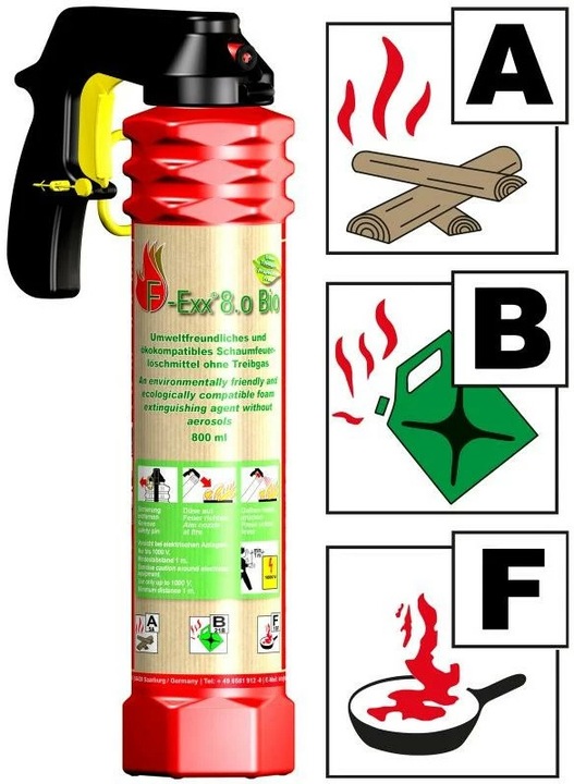 Produktbild Contrafeu Feuerlöscher F-Exx 8.0 Bio Schaum (A, B, F)